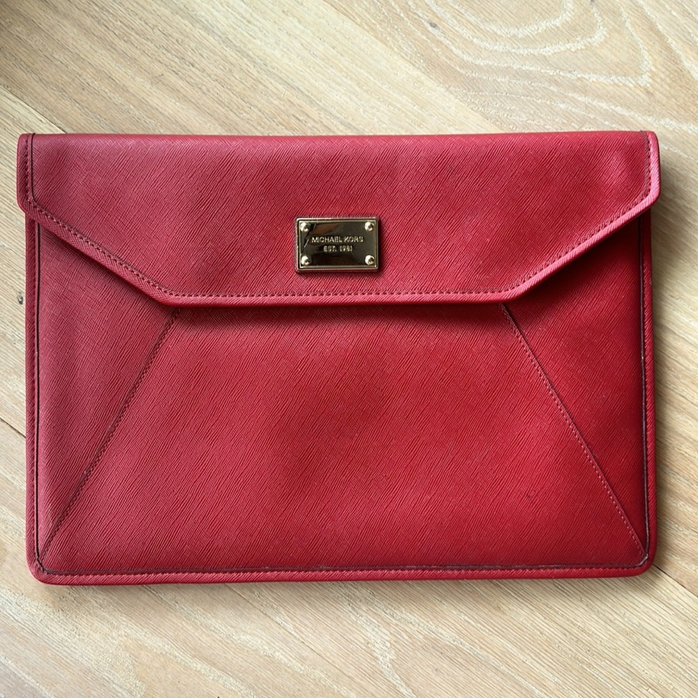 Michael Kors Laptop Case with Gold Detailing